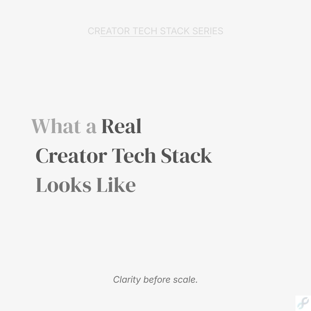 What a Real Creator Tech Stack Looks Like