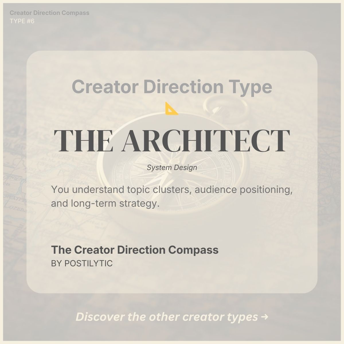 THE ARCHITECT Creator Direction Compass Badge V.2