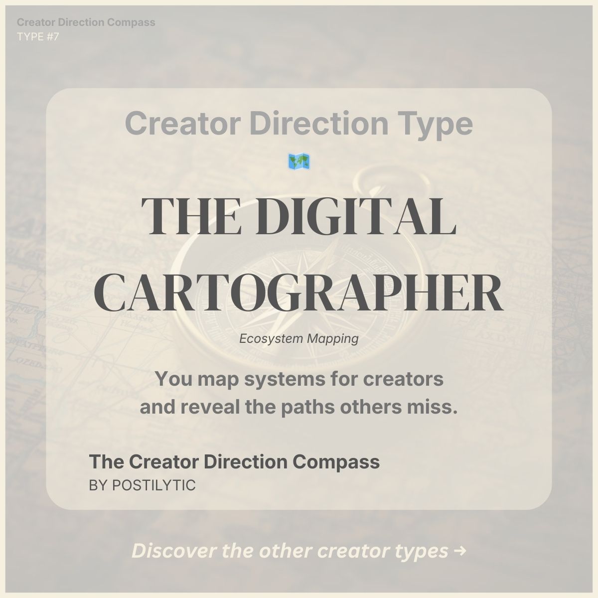 THE DIGITAL CARTOGRAPHER Creator Direction Compass Badge V.2