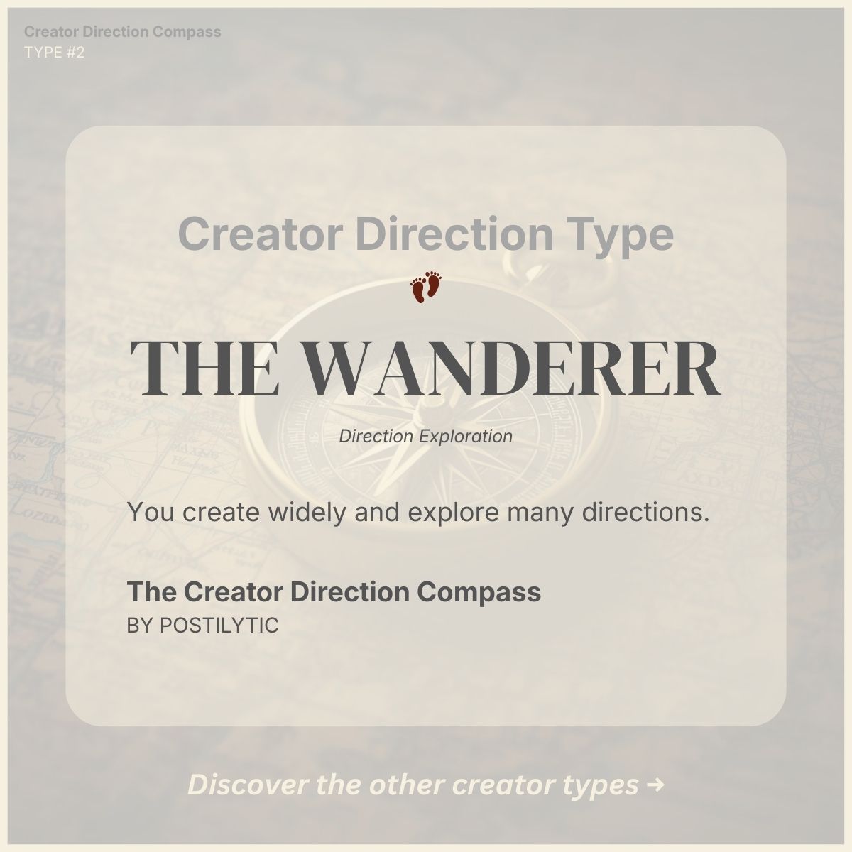 THE WANDERER Creator Direction Compass Badge V.2